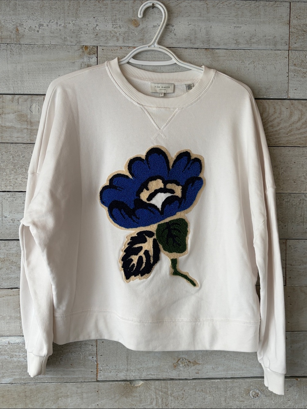 Ted Baker Karlaih cotton boucle-flower sweatshirt - Picture 2 of 6